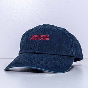 Christopher John Rogers x J Crew Hat Adjustable Leather Strapback Cap CJR